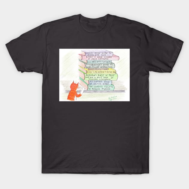 Cat Studies Ornithology T-Shirt by MrTiggersShop